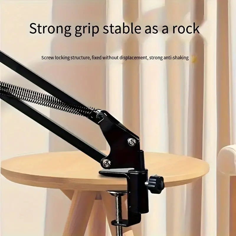 360° Boom Arm Flexi Adjustment Tablet Phone Holder Table for Desk, Broadcast, Kitchen, Bedroom