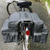 Bike Pannier Saddle Double Luggage Rack Bag Water Resistant Large Capacity with Multiple Pockets