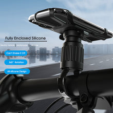 Load image into Gallery viewer, 360° Motorcycle Handlebars Fitted All-inclusive Silicone Bike Phone Spider Magnetic Bracket
