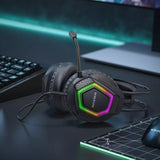 BOROFONE Over-Ear Gaming Headphone USB+3.5mm Dual Plugs Audio Wired Gaming Headset With Microphone