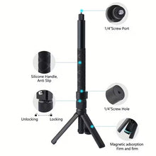 Load image into Gallery viewer, Multifunctional Bullet Time Handle with a 360° Rotating Tripod Featuring a 1/4 Thread

