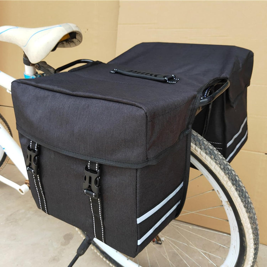 Bicycle Bike Double Sided Pannier Rear Rack Back Seat Trunk Bag (25L) Water Resistant