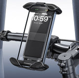 Universal Phone Mount with Secure Grip for Bicycle Scooter use in Handle Bar, Support Phone Size with Case up to 6.5"
