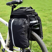 Load image into Gallery viewer, Bicycle Bike Bag Rack Back Rear Seat Tail Carrier Double Sided Pannier with Expandable Side Pockets (27L)
