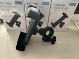 Universal Phone Mount with Secure Grip for Bicycle Scooter use in Handle Bar, Support Phone Size with Case up to 6.5"