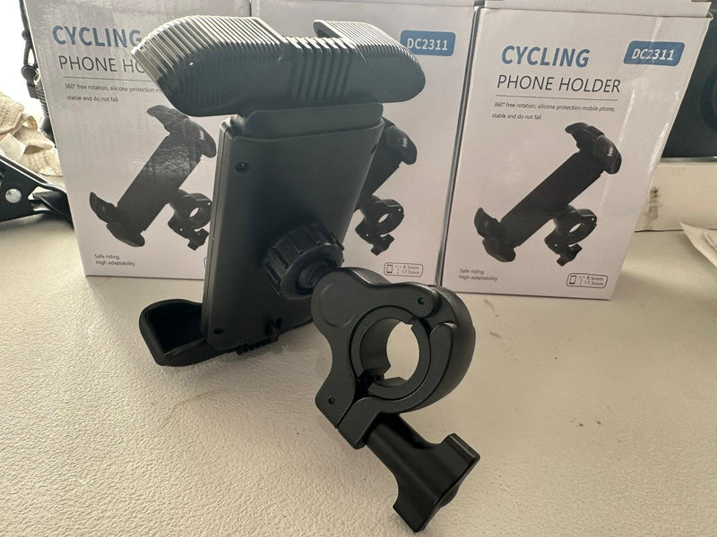Universal Phone Mount with Secure Grip for Bicycle Scooter use in Handle Bar, Support Phone Size with Case up to 6.5"