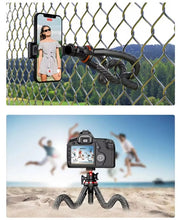 Load image into Gallery viewer, Flexible Octopus Telescopic Pole Tripod Detachable Phone Selfie Holder with Cold Shoe Mount, Bluetooth Extendable 41cm to 64cm
