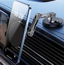 Load image into Gallery viewer, Aluminum Alloy 360° Rotatable Flexible Arm Design Magnectic Magsafe Phone Holder for Car Desktop Kitchen Strong Grip Base (Diameter 5cm)

