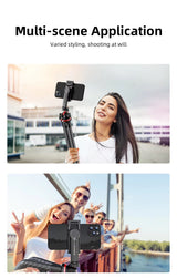 All in 1 Hidden Selfie Stick Tripod 1.82m Portable Phone Tripod Aluminum Alloy Cold Shoe Tripod