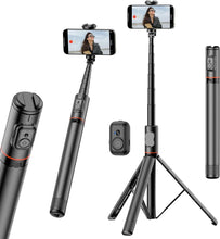 Load image into Gallery viewer, All in 1 Hidden Selfie Stick Tripod 1.82m Portable Phone Tripod Aluminum Alloy Cold Shoe Tripod
