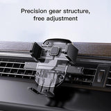 360° Rotatable Car Air Ventilitaion Grid Phone Holder One Touch with Long Hook Clamp Anti Fall