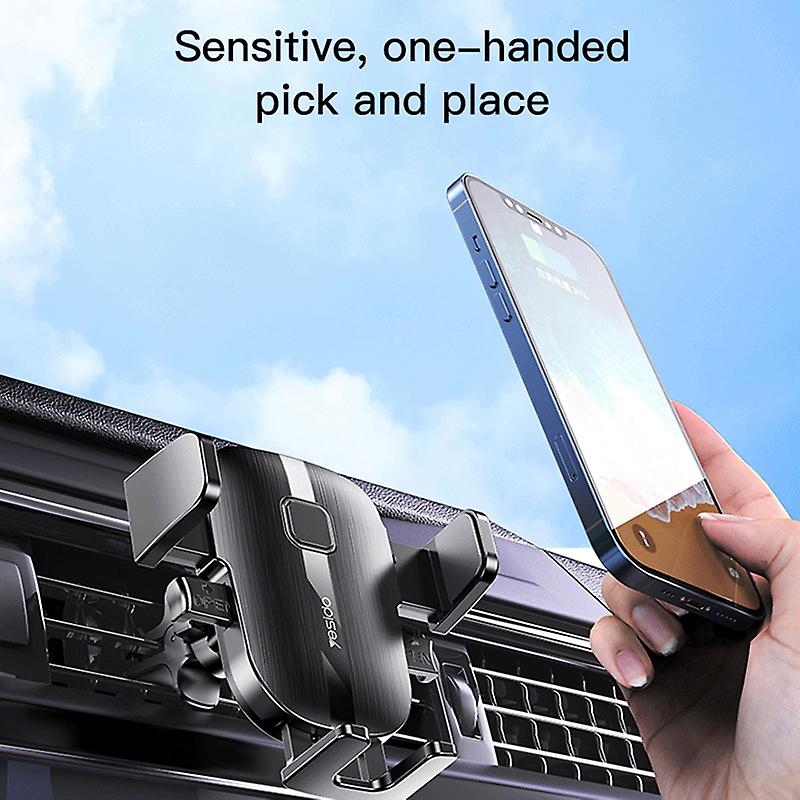 Yesido C162 Air Vent Car Mobile Holder Clip Adjustable & Lock Design Support up to Phone Size 8cm