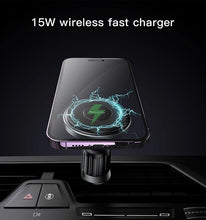 Load image into Gallery viewer, YESIDO C190 Magsafe Magnetic Car Phone Holder Wireless Chargers 15W for iPhone with Innovative Clamp
