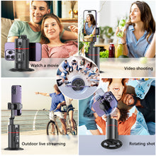Load image into Gallery viewer, 360° Rotatable Gimbal Fast Face &amp; Object Tracking, Auto Face Tracking Tripod, Remote Control Camera, Portable All-in-one Cameraman Robot Mount for Phone Video Vlog Live Streaming with Upgraded Auto Tracking Phone Holder (P02)
