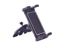 Load image into Gallery viewer, 360° Car CD Slot Phone &amp; Tablet Mount Clamp Range 12cm-24.6cm Rotatable 2.2cm Thick of Jaw to hold Phone Tablet with Case
