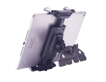Load image into Gallery viewer, 360° Car CD Slot Phone &amp; Tablet Mount Clamp Range 12cm-24.6cm Rotatable 2.2cm Thick of Jaw to hold Phone Tablet with Case
