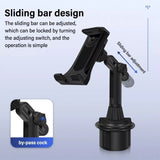 Universal 360° Adjustable Flexi Angle Arm Design Car Cup Holder for Phone & Tablet Compatible for Size 4.7"-13.0" Inch