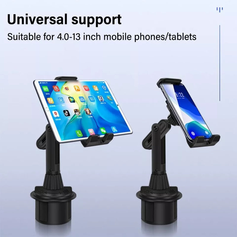 Universal 360° Adjustable Flexi Angle Arm Design Car Cup Holder for Phone & Tablet Compatible for Size 4.7"-13.0" Inch