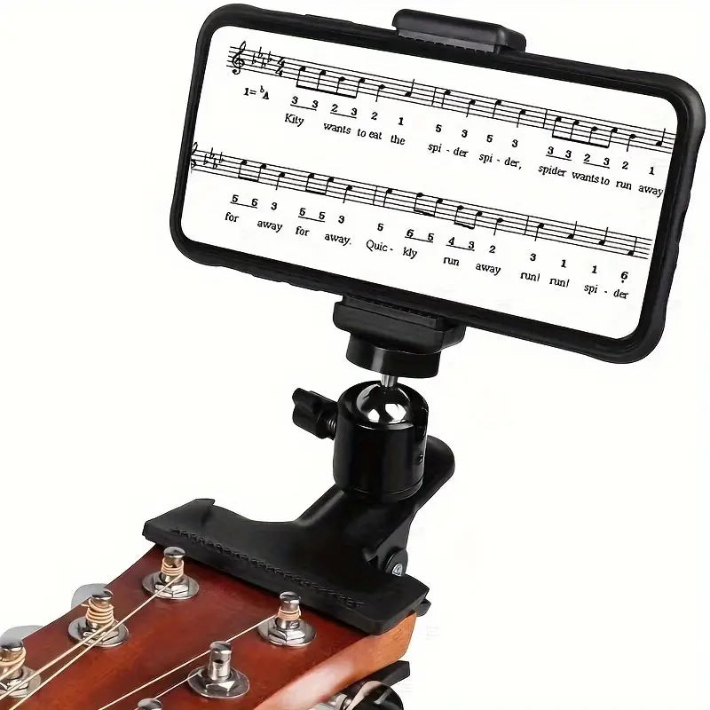 Universal Compatibility Stable Grip for Guitar Head Clip 360° Spin & Can Use for Others Clamp