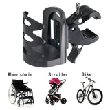 Universal 360° Rotatable Claw Clamp Handlebar Cup Holder Rack Cage Universal For Wheelchair Walker Rollator Bicycle Stroller Treadmill