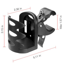 Load image into Gallery viewer, Universal 360° Rotatable Claw Clamp Handlebar Cup Holder Rack Cage Universal For Wheelchair Walker Rollator Bicycle Stroller Treadmill
