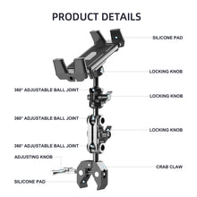 Load image into Gallery viewer, Multi Angle Metal Arm Adjusted for Phone &amp; Tablet Holder with Claw Clamp
