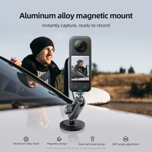 Telesin Magnetic Camera Mount | with 360-degree Articulating Arm Interchangeable Ball Heads (CMM-001)