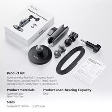 Load image into Gallery viewer, Telesin Magnetic Camera Mount | with 360-degree Articulating Arm Interchangeable Ball Heads (CMM-001)
