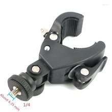 Load image into Gallery viewer, Universal 1/4 Head DV DSLR Bike Bicycle Handlebar Clamp Bracket Mount with Phone Bracket for size 4.7&quot;-6.5&quot; and compatible for Insta 360 One X Video Camera Clip,  Gopro Hero5/4/3+/3/2/1

