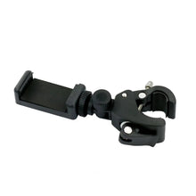 Load image into Gallery viewer, Universal 1/4 Head DV DSLR Bike Bicycle Handlebar Clamp Bracket Mount with Phone Bracket for size 4.7&quot;-6.5&quot; and compatible for Insta 360 One X Video Camera Clip,  Gopro Hero5/4/3+/3/2/1
