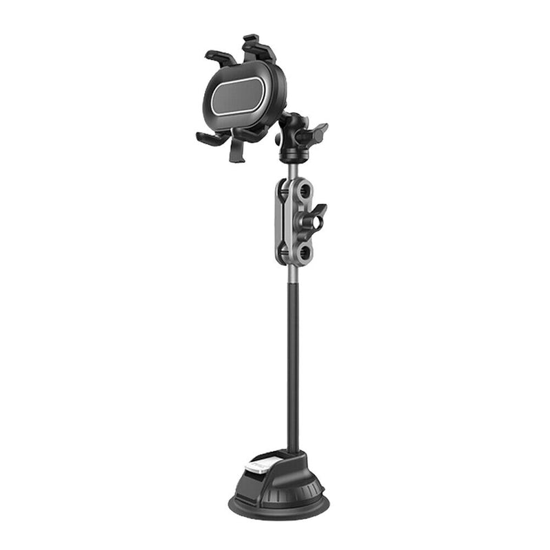 MAILUZHE 360° Car Phone Holder Strong Suction Cup Base Aluminum Alloy Flexible Long Arm 32cm Phone to 7.0"