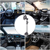 MAILUZHE 360° Car Phone Holder Strong Suction Cup Base Aluminum Alloy Flexible Long Arm 32cm Phone to 7.0"