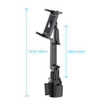 Load image into Gallery viewer, MAILUZHE Universal Cup Holder 360° Rotatable Felxible Arm Height up to 42cm Expandable Base for Phone Tablet upto 4 inch-13 inch
