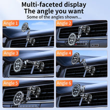 Load image into Gallery viewer, 360° Rotatable Aluminum Air Vent Car Phone Holder Support Magnetic &amp; Magsafe with Flexible Expansion Arm
