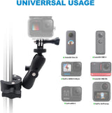 Universal 1/4" Handlebar Clamp Mount for Motorcyle Bicycle for Sport/Mini Camera/GoPro/with Ball Head