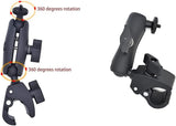 Universal 1/4" Handlebar Clamp Mount for Motorcyle Bicycle for Sport/Mini Camera/GoPro/with Ball Head