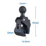 Universal 1/4" Handlebar Clamp Mount for Motorcyle Bicycle for Sport/Mini Camera/GoPro/with Ball Head