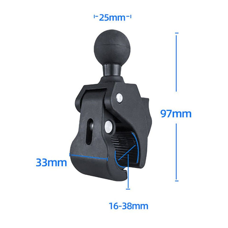 Universal 1/4" Handlebar Clamp Mount for Motorcyle Bicycle for Sport/Mini Camera/GoPro/with Ball Head