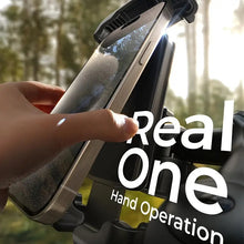 Load image into Gallery viewer, Universal Phone Holder 4 Claw Stong Clamping Design Handlebar Phone Mount, for Phone Size up to 7” for Bicycles, Bikes, Scooters, Treadmill &amp; etc
