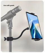Flexible Gooseneck Phone Mount Gym Bicycle Spin Bike Tablet Holder for Phone Tablet up to Size 13 Inches