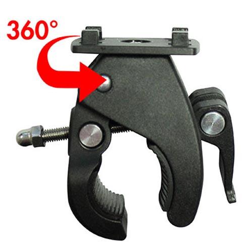 Universal 360° Rotatable Claw Clamp Phone & Tablet Holder from 7.0" to 13.0" for Bicycle, Treadmill, Bike Handle Bar Clamp Design