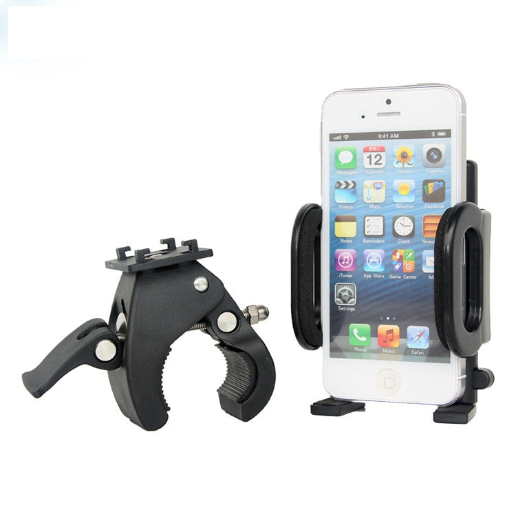 Universal 360° Rotatable Claw Clamp Phone Holder for Bike Bicycle E-Bike Scotter Baby Carriages, Treadmills, etc. Support Phone Size up to 7" Inch