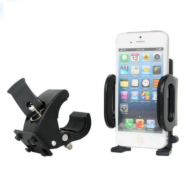 Universal 360° Rotatable Claw Clamp Phone Holder for Bike Bicycle E-Bike Scotter Baby Carriages, Treadmills, etc. Support Phone Size up to 7" Inch