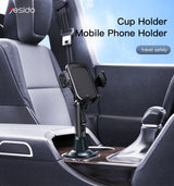 YESIDO C195 360 Degrees Rotating 4-6.7 inch Phone Bracket for Car Cup Holder Stand