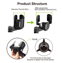 Load image into Gallery viewer, MAILUZHE Car Cup Holder 4 in 1 Expander Tray,Detachable Car Food Tray Retractable with Dual Cup Holder, Phone Holder, 360°Rotation Adjustable Base, Road Trip Essentials Car Accessories (D04)
