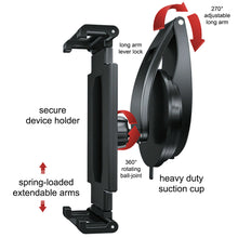Load image into Gallery viewer, 360° Car Dash Mount Holder for Phone Tablet Size 4&quot;-13&quot; With Strong Adhesive Suction Cup
