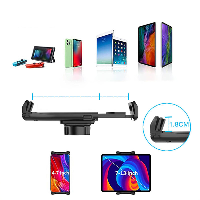 Universal 360° Rotatable Spring Clamp Clip Clamp Phone & Tablet Holder Compatible size 4.7" to 11.0" for Drawing Board Car Dashboard Car Sunvisor Desk Kitchen Cabinet