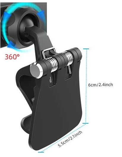 Universal 360° Rotatable Spring Clamp Clip Clamp Phone & Tablet Holder Compatible size 4.7" to 11.0" for Drawing Board Car Dashboard Car Sunvisor Desk Kitchen Cabinet