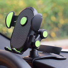 Load image into Gallery viewer, Universal 360° Rotatable Phone Holder for Car Dashboard Sunvisor Rearview Mirror Desk Kitchen Cabinet with Spring Clamp Holder &amp; One Touch Phone Holder Compatible for Phone Size 7.0&quot; Inch
