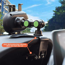Load image into Gallery viewer, Universal 360° Rotatable Phone Holder for Car Dashboard Sunvisor Rearview Mirror Desk Kitchen Cabinet with Spring Clamp Holder &amp; One Touch Phone Holder Compatible for Phone Size 7.0&quot; Inch
